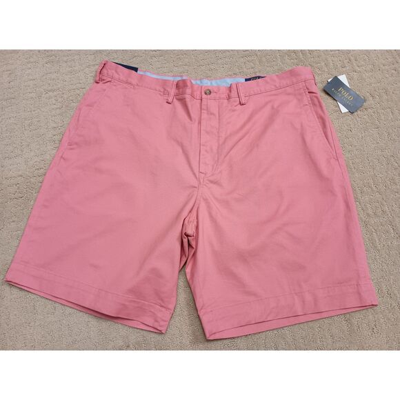 NWT Polo Ralph Lauren Shorts Men Size 40 Pink Classic Fit Chino, 9 Inch Inseam - Picture 1 of 9